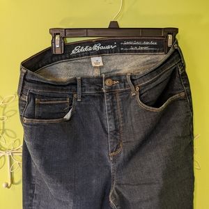 Eddie Bauer slightly curvy high rise slim straight
